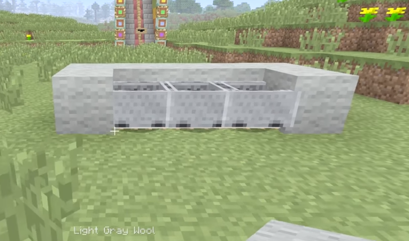 Как сделать диван в Minecraft2